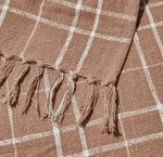 Little Korboose Woven Cotton Plaid Throw Blanket 50X60 April Nemeth. Fixed Price $29.99.