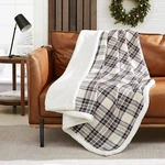Eddie Bauer Edgewood Khaki 60X50 Plush Sherpa Throw Blanket Cozy Plaid. Fixed Price $22.79.