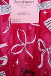 Juicy Couture 60" X 70" Pink Plush Throw Blanket, Bows - Oversized. Fixed Price $37.99.