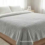 Bedsure Grey Diamond Jacquard Super Cozy Soft Throw Blanket 50" X 60" Warm Fuzzy. Fixed Price $39.99.