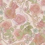 Disney Sleeping Beauty Aurora Pastel Flower By Springs Creative Fabric - 1/2 Yd. Fixed Price $7.00.