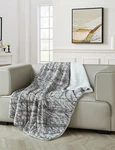 Regal Comfort - Winter Marble Faux Fur Sherpa Throw Blanket 50"X70". Fixed Price $39.95.