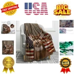 American Flag Deer Gifts For Men, Throw Blankets Hunting .... Fixed Price $43.19.