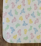 Martha Stewart Everyday Baby Blanket Duck Bunny Print Pastel Colors Lovey Fleece. Fixed Price $49.60.