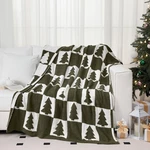 Christmas Tree Throw Blanket 50 X 60 Inch Reversible Knitted Blank.... Fixed Price $40.00.