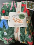 Berkshire Artist Krissy Nyc Xmas Tree Plush Blanket X90" Bows Rare. Fixed Price $59.99.