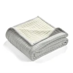 Lush Decor Solid Kantha Pick Stitch Yarn Dyed Cotton Woven Throw Blanket, 60".... Fixed Price $49.93.