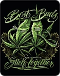 Plush Queen Best Buds Stick Together Pot Leaf Weed Faux Fur Blanket Mary Jane. Fixed Price $69.99.