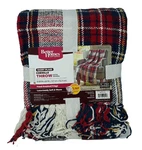Better Homes & Garden Chrnill Fringe Throw New Ivory Plaid 50IN X 60IN. Fixed Price $18.00.