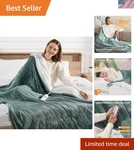 Electric Blanket Twin 62''X84'' Heated Green, Ultra Soft Silky Flanne.... Fixed Price $74.98.