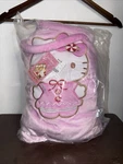 Sanrio Hello Kitty Pink Snow Throw Blanket Holiday Gingerbread 45X60. Fixed Price $68.00.