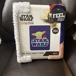 Star Wars Mandalorian Snack Is The Way Silk Touch Sherpa Throw Blanket, 40"X50". Fixed Price $24.89.
