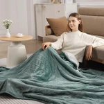 King Heated Blanket 100''X90'',ULTRA Soft Silky Flannel & Fluffy Sherpa Heating. Fixed Price $98.69.