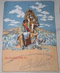 Vintage The Last Drop From His Stetson Cowboy Blanket 64X86 Chatham Western. Fixed Price $300.00.