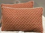 Threshold 12IN X20IN Toss Pillows Set Of Two Orange Floral Cotton/ Linen. Fixed Price $24.95.