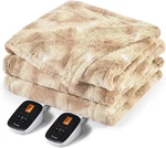 Queen Size Heated Electric Blanket - 10 Settings, Machine Washable Beige. Fixed Price $53.99.