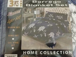 New 3 Pc Super Soft Flannel Full/queen Size Borrego Blanket/comforter Set. Fixed Price $45.99.