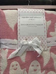 Cupcakes And Cashmere Spooky Halloween Throw Blanket Pink Ghost. Fixed Price $19.95.