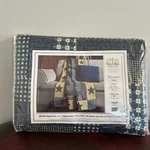 New Virah Bella Collection - Phyllis Dobbs Homestead Blue Quilted Throw Stars. Fixed Price $32.99.