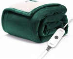 Luxurious Electric Heated Throw Blanket, 4 Settings, Botanical Green, 50"X6. Fixed Price $75.99.
