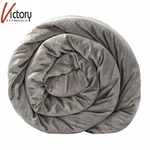 New Blanquil Quilted Weighted Blanket (grey 20LB) W/ Removable Cover. Fixed Price $90.00.