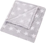 Flannel Fleece Star Throw Blanket Grey - Soft Plush Cozy Fuzzy Microfiber. Fixed Price $21.57.