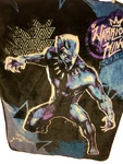 Marvel Black Panther Warrior King Throw Blanket 2017 Tribal Graffiti Pattern. Fixed Price $34.95.