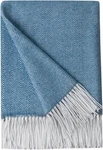 Bourina Decorative Herringbone Faux Cashmere Fringe Throw Blanket 50X60, Navy. Fixed Price $31.18.