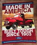 Ford Truck Sherpa Blanket Throw Built Tough Red Pickup Made In America 50X67. Fixed Price $49.99.