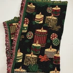 Vintage The Northwest Company Christmas Candle Throw Blanket. Fixed Price $34.99.