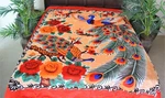 New 5 Pounds Super Soft Queen Korean Mink Blanket Beautiful Oriental Peacock. Fixed Price $59.99.