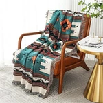 Homesy Boho Blankets Southwestern Bed Throws Cover Reversible Green Aztec. Fixed Price $34.44.