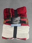Cuddl Duds Cozy Plush Sherpa Reversible Throw Blanket-red Green Tartan Plaid. Fixed Price $32.63.