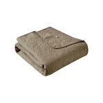 Madison Park Throw Blanket - Reversible Damask Quilting 60"X70", Khaki. Fixed Price $36.88.