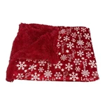 Red Reversible Holiday Throw Blanket 45X65 Snowflake Peace Love Joy Plush Cozy. Fixed Price $15.99.
