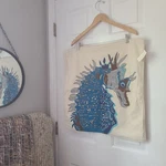 Design Legacy Heavy Embroidered Sea Horse Throw Pillow Cover 22X22 Blue Beach. Fixed Price $26.25.