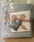 Levtex Homes Grey Frosted Monogram Throw Blanket. Fixed Price $35.00.