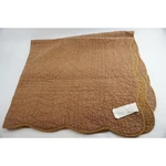 American Hometex Quilt 50X60 Brown Floral Cotton Scalloped Edge Throw Excellent. Fixed Price $50.00.