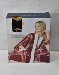 Charter Club Cozy Plush Wrap Holiday Leopard Print 50" 70" Throw Faux Fur. Fixed Price $24.64.