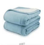 Pure Warmth Flannel Sherpa Electric Heated Warming Blanket Light Blue. Fixed Price $64.99.