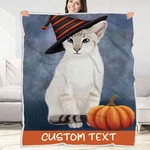 Oriental Blue-point Siamese Cat Blanket Personalized Woven Fleece Sherpa Nwt. Fixed Price $44.99.