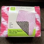 Springs Creative No-sew Fleece Throw Kit 48 X60 -pink & Black Tie Dye. Fixed Price $14.00.