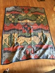 Biederlack Geometric Triangles Blanket Throw 78 X 56 Vtg Usa Acrylic Blend.. Fixed Price $42.50.