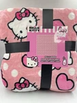 2026 Sanrio Hello Kitty Valentines Full/queen 90X90 Hearts Plush Blanket Htf. Fixed Price $74.69.