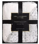 Christian Siriano New York Faux Fur Snow Leopard Gift Boxed Throw Blanket. Fixed Price $49.99.