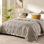 Downluxe Size Blanket With Satin Trim, Lightweight King, Sand. Fixed Price $60.35.