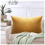 Soft Cotton Velvet Decorative Throw Lumbar Pillow Cover 1PC Yellow Gold Class.... Fixed Price $14.36.