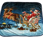 The Northwest Co. Santa Sleigh Ride Blanket Throw Christmas Reversible Plush. Fixed Price $36.89.