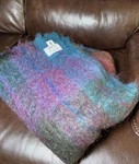 Vintage Avoca Ireland Blue Pink Premium Mohair Wool Throw Blanket 73" X 58. Fixed Price $149.95.