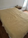 Vintage Pur Mohair France Blanket Yellow/beige Beautiful. Fixed Price $199.00.
